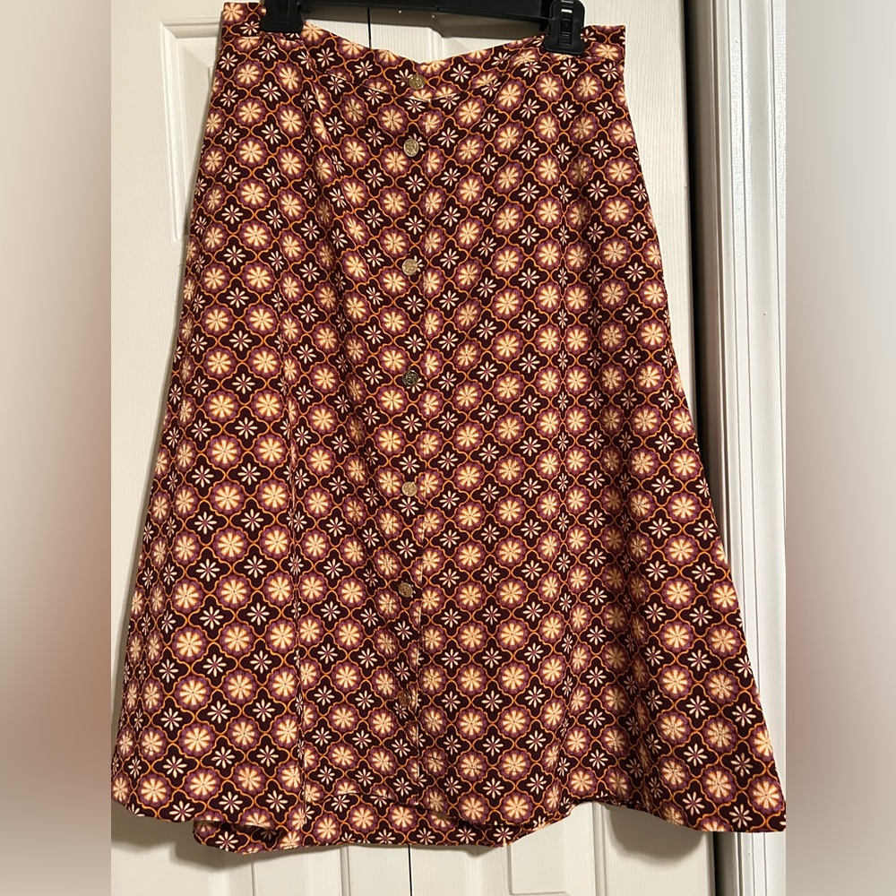 Draper James Purple and Orange Floral Top